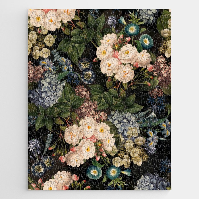 Mystic Vintage Midnight Rose Garden Jigsaw Puzzle Gallery Image 1