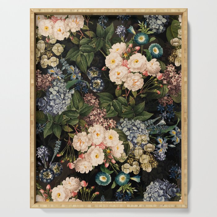 Mystic Vintage Midnight Rose Garden Serving Tray Gallery Image 1