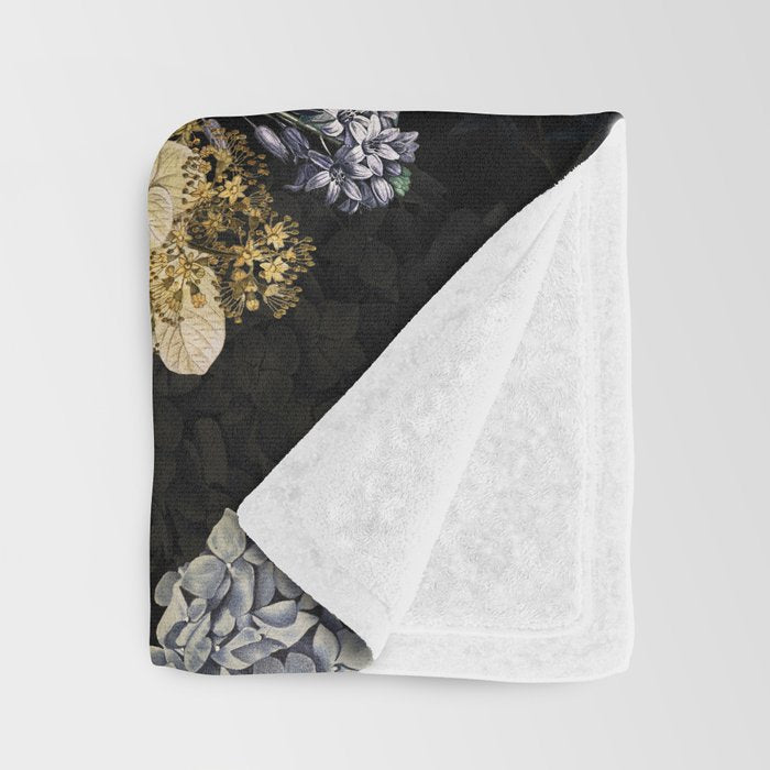 Mystic Vintage Midnight Rose Garden Throw Blanket Gallery Image 3