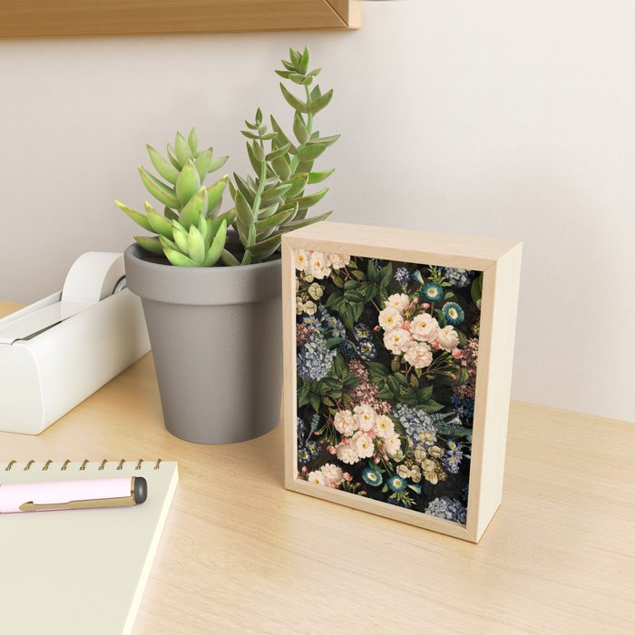 Mystic Vintage Midnight Rose Garden Mini Art Print Gallery Image 2