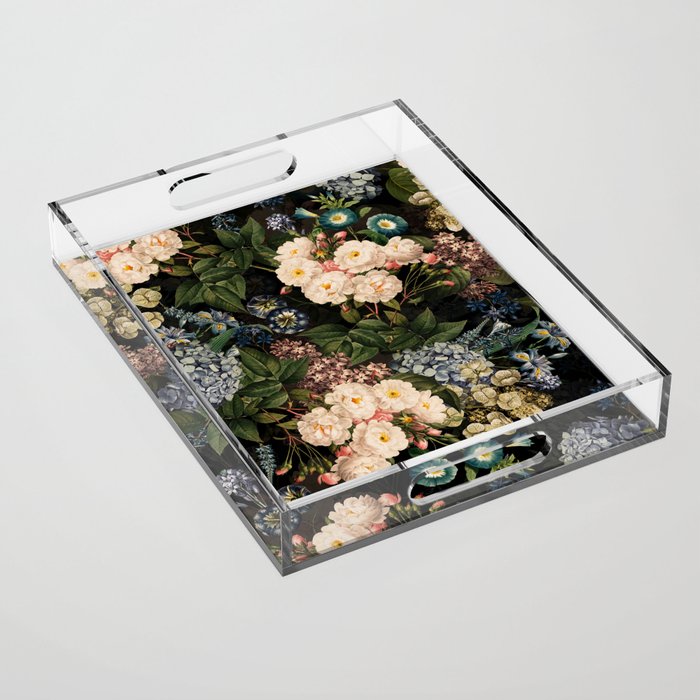 Mystic Vintage Midnight Rose Garden Acrylic Tray Gallery Image 1