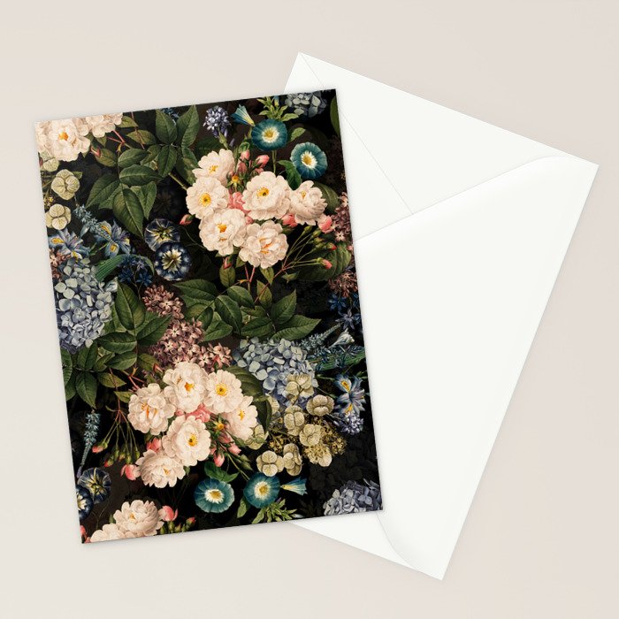 Mystic Vintage Midnight Rose Garden Stationery Card Gallery Image 2