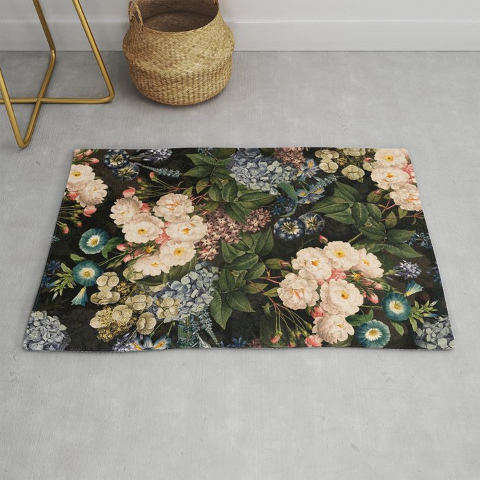 Mystic Vintage Midnight Rose Garden Rug Gallery Image 1