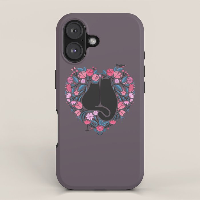 I Heart Cats and Flowers iPhone Case Gallery Image 1