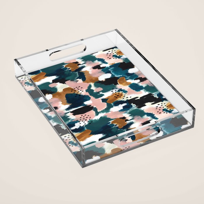 Brush Stroke Abstract Acrylic Tray Gallery Image 1