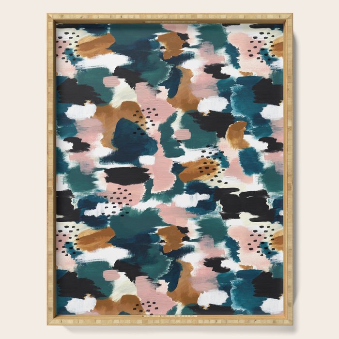 Brush Stroke Abstract Serving Tray Gallery Image 1