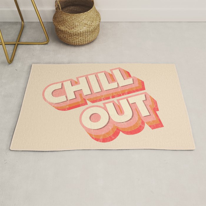 CHILL OUT TYPOGRAPHY Rug Gallery Image 1
