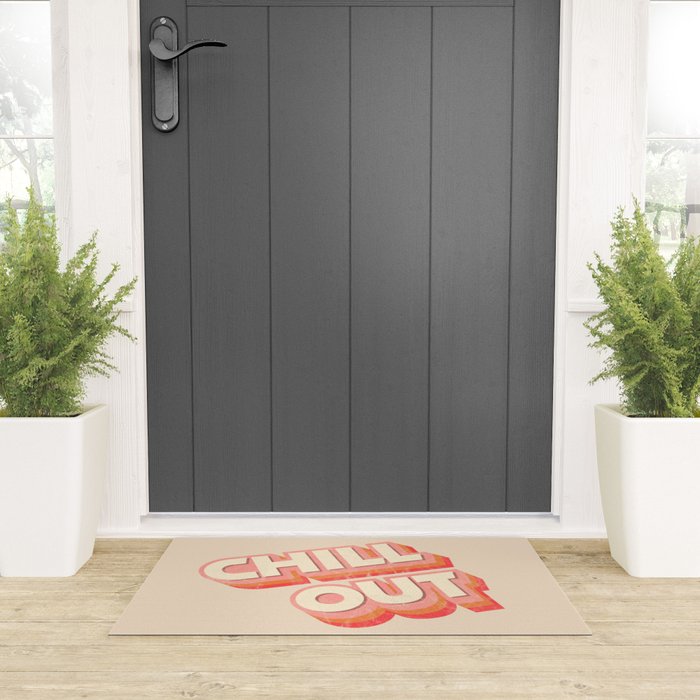 CHILL OUT TYPOGRAPHY Welcome Mat Gallery Image 3