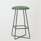 Bows & Ribbons Pattern XXVI Natural Green Stool Gallery Image 1