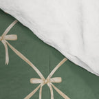 Bows & Ribbons Pattern XXVI Natural Green Comforter Gallery Image 4