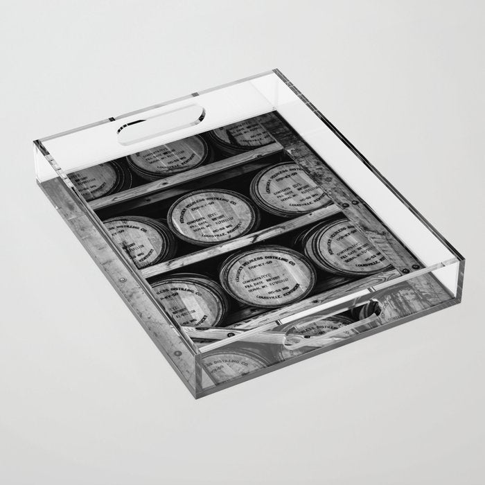 Bourbon Black and White Acrylic Tray Gallery Image 1
