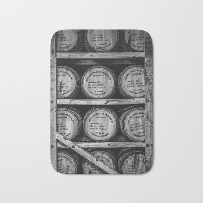 Bourbon Black and White Bath Mat Gallery Image 1
