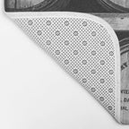 Bourbon Black and White Bath Mat Gallery Image 2