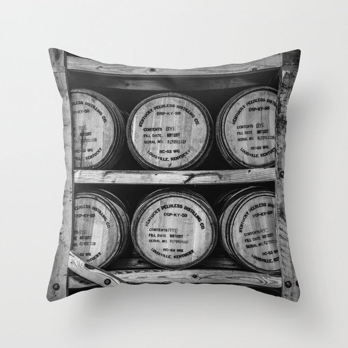 Bourbon Black and White Throw Pillow Gallery Image 6