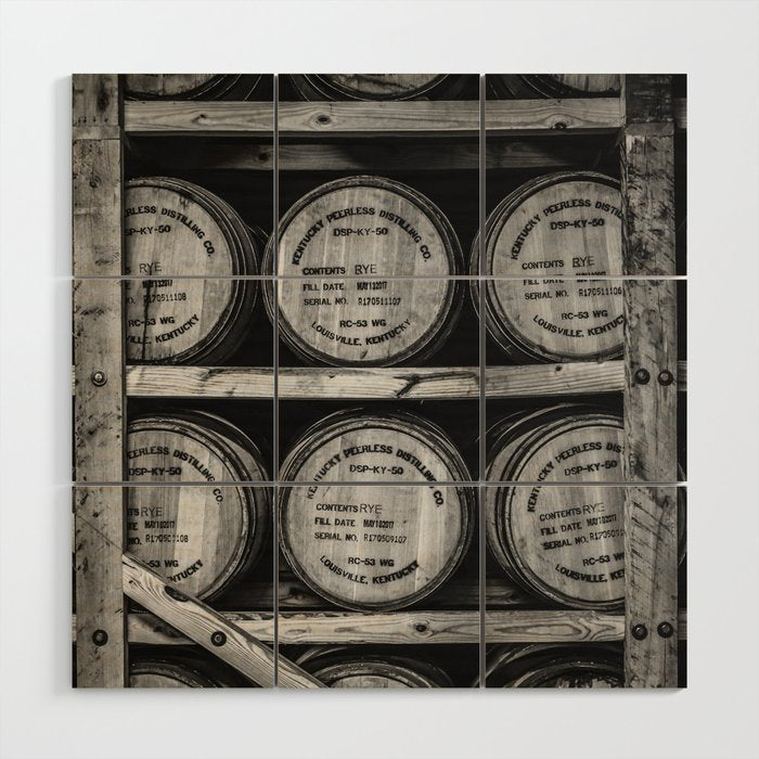 Bourbon Black and White Wood Wall Art Gallery Image 1