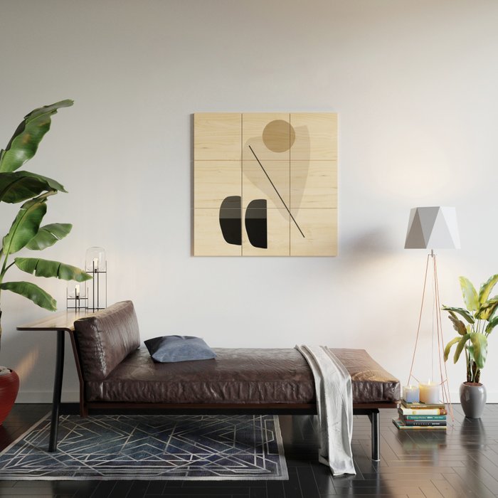 Abstract Minimal Shapes 107 Wood Wall Art Gallery Image 2