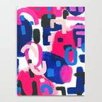 Magenta Blue Abstract Acrylic Painting Kusama Primitive Shapes Notebook Gallery Image 4