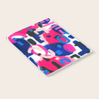 Magenta Blue Abstract Acrylic Painting Kusama Primitive Shapes Notebook Gallery Image 2