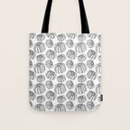 Black and white pumpkin vegetable pattern Tote Bag Gallery Image 1