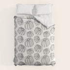 Black and white pumpkin vegetable pattern Comforter Gallery Image 6