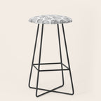 Black and white pumpkin vegetable pattern Stool Gallery Image 1