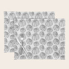 Black and white pumpkin vegetable pattern Placemat Gallery Image 1