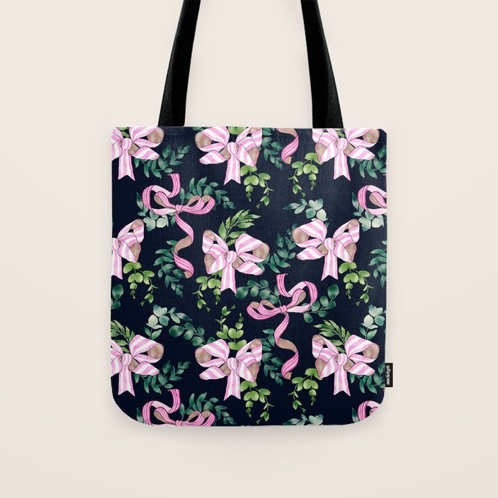 Whimsical Cheerful Bows Plants Tote Bag Gallery Image 1