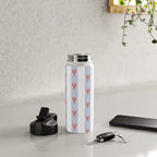 Red Lobsters On Hand-Painted Blue Stripes Water Bottle Gallery Image 5