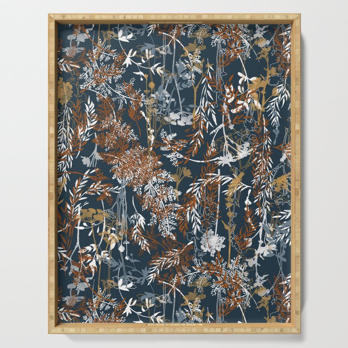 Abstract Forest Night A Serving Tray Gallery Image 1