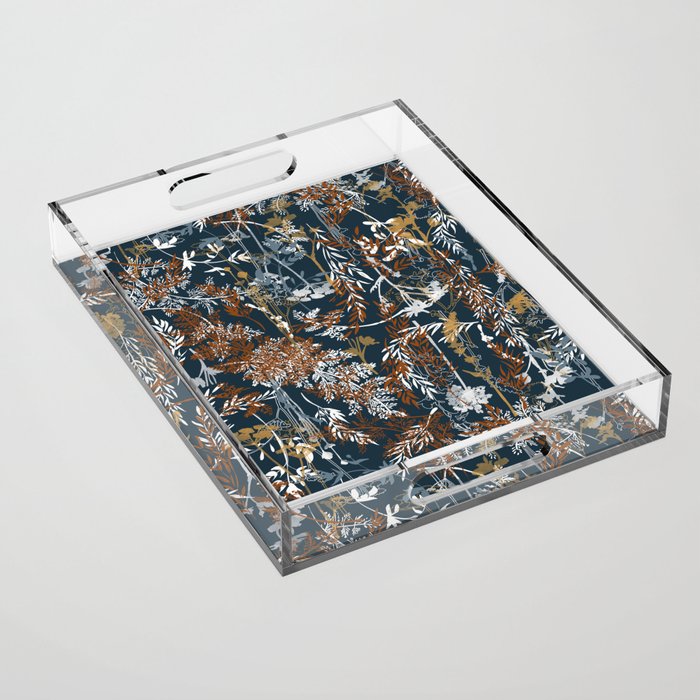 Abstract Forest Night A Acrylic Tray Gallery Image 1
