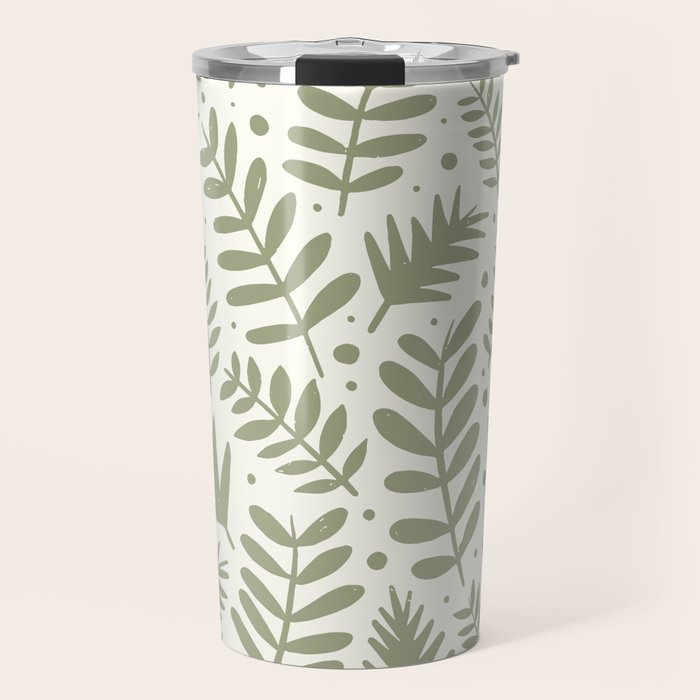 Modern Foliage . Lush Green Travel Mug Gallery Image 1