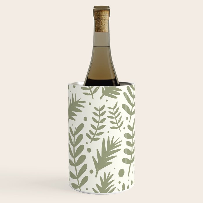 Modern Foliage . Lush Green Wine Chiller Gallery Image 3