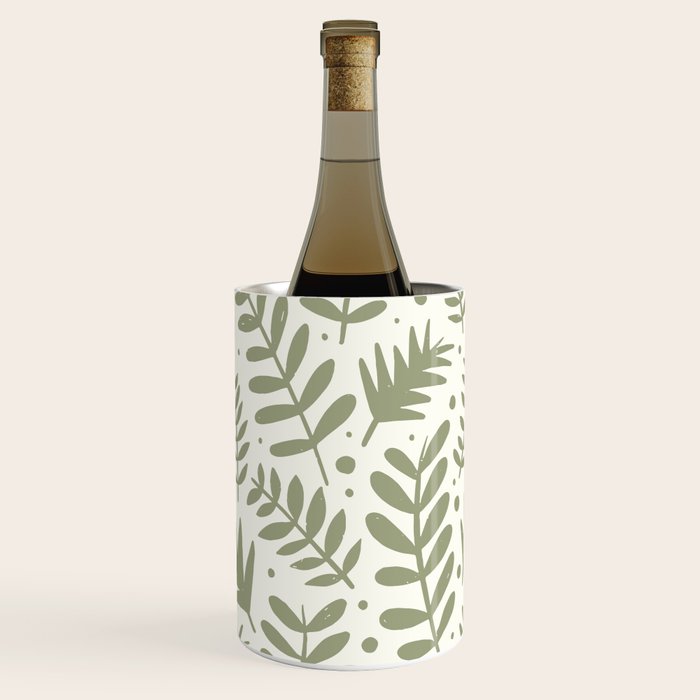 Modern Foliage . Lush Green Wine Chiller Gallery Image 1