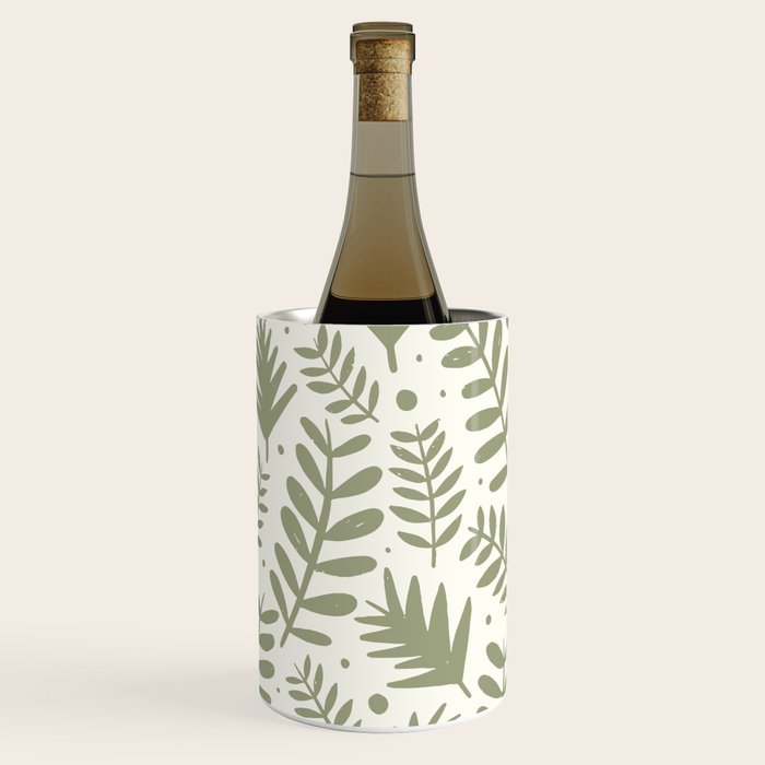 Modern Foliage . Lush Green Wine Chiller Gallery Image 2