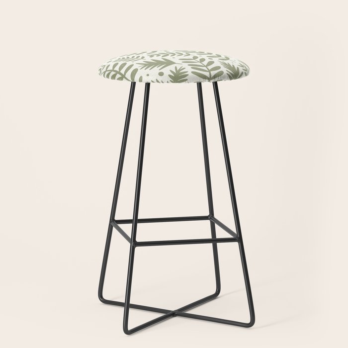 Modern Foliage . Lush Green Stool Gallery Image 1