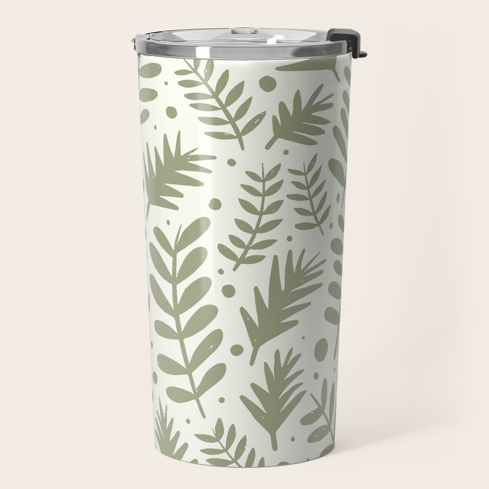 Modern Foliage . Lush Green Travel Mug Gallery Image 2