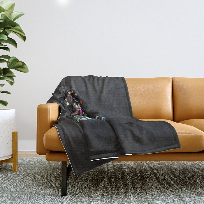 When She Thought of Stars Throw Blanket Gallery Image 1