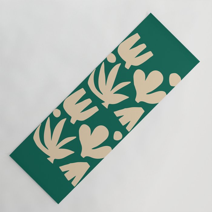 Bottle Green Collage: Paper Cutouts Matisse Edition Yoga Mat Gallery Image 1