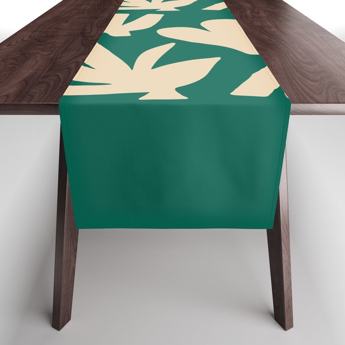 Bottle Green Collage: Paper Cutouts Matisse Edition Table Runner Gallery Image 1