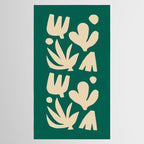 Bottle Green Collage: Paper Cutouts Matisse Edition Tablecloth Gallery Image 2