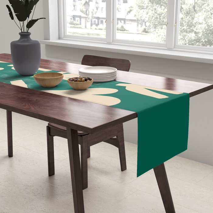 Bottle Green Collage: Paper Cutouts Matisse Edition Table Runner Gallery Image 2