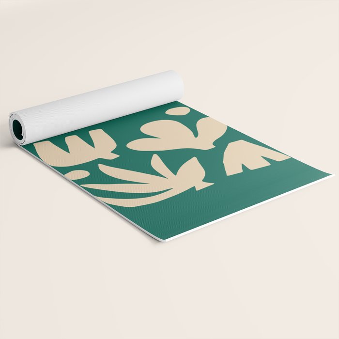 Bottle Green Collage: Paper Cutouts Matisse Edition Yoga Mat Gallery Image 2