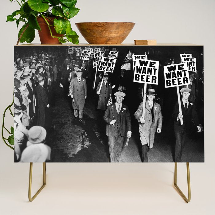 We Want Beer! Protesting Against Prohibition black and white photography - photographs Credenza Gallery Image 1