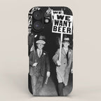 We Want Beer! Protesting Against Prohibition black and white photography - photographs iPhone Case Gallery Image 1