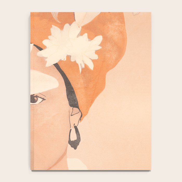 Girl with Flowers Illustration Notebook Gallery Image 4
