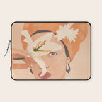 Girl with Flowers Illustration Laptop Sleeve Gallery Image 1