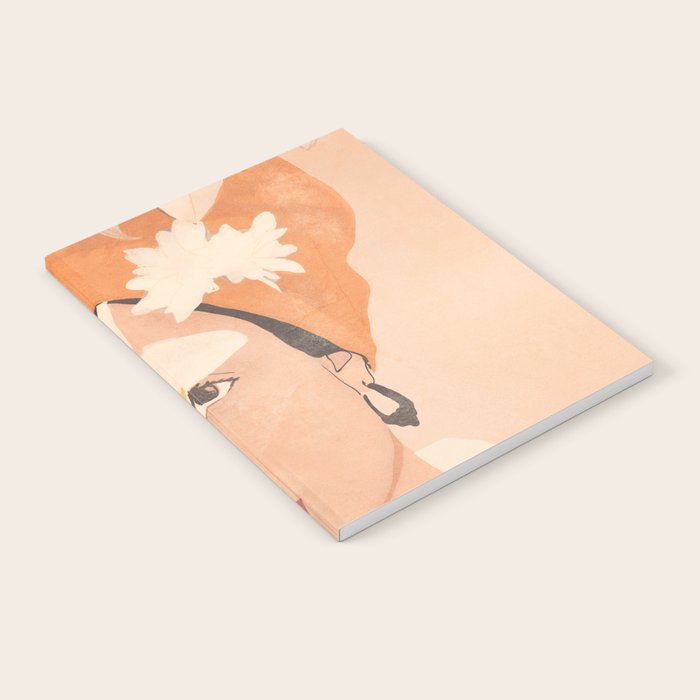 Girl with Flowers Illustration Notebook Gallery Image 2