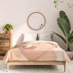 Girl with Flowers Illustration Comforter Gallery Image 3