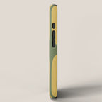 Retro Abstract Boho Confaab Pattern in Mossy Olive Green Orange Yellow iPhone Case Gallery Image 2