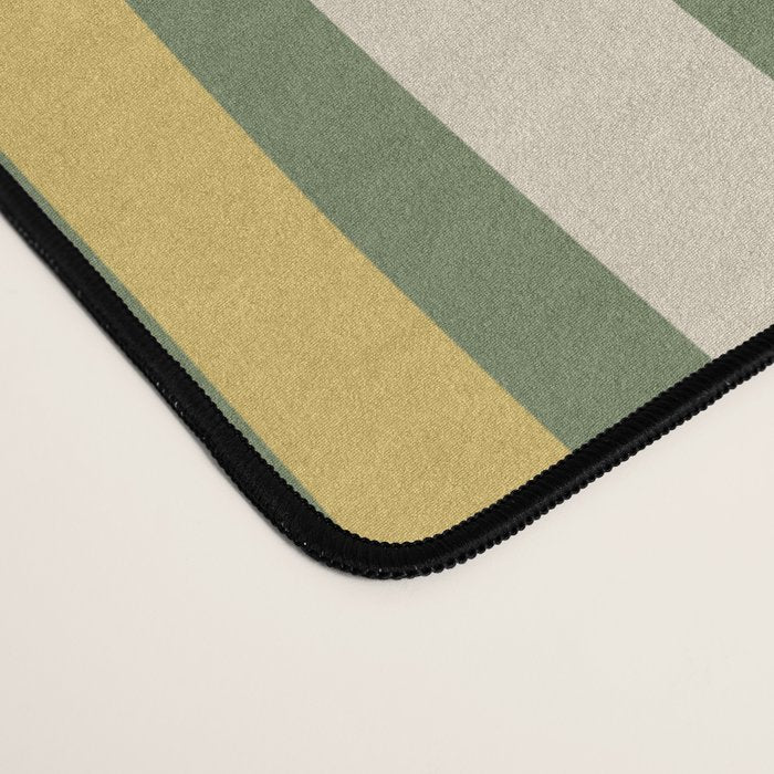 Retro Abstract Boho Confaab Pattern in Mossy Olive Green Orange Yellow Desk Mat Gallery Image 4